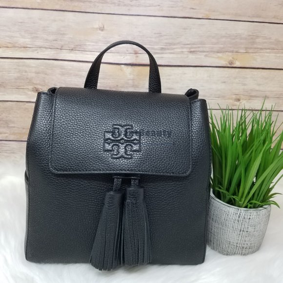 Tory Burch Thea Mini Backpack Black New Leather main image 10